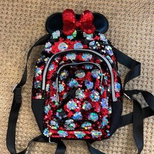 Girls Disney sequin backpack